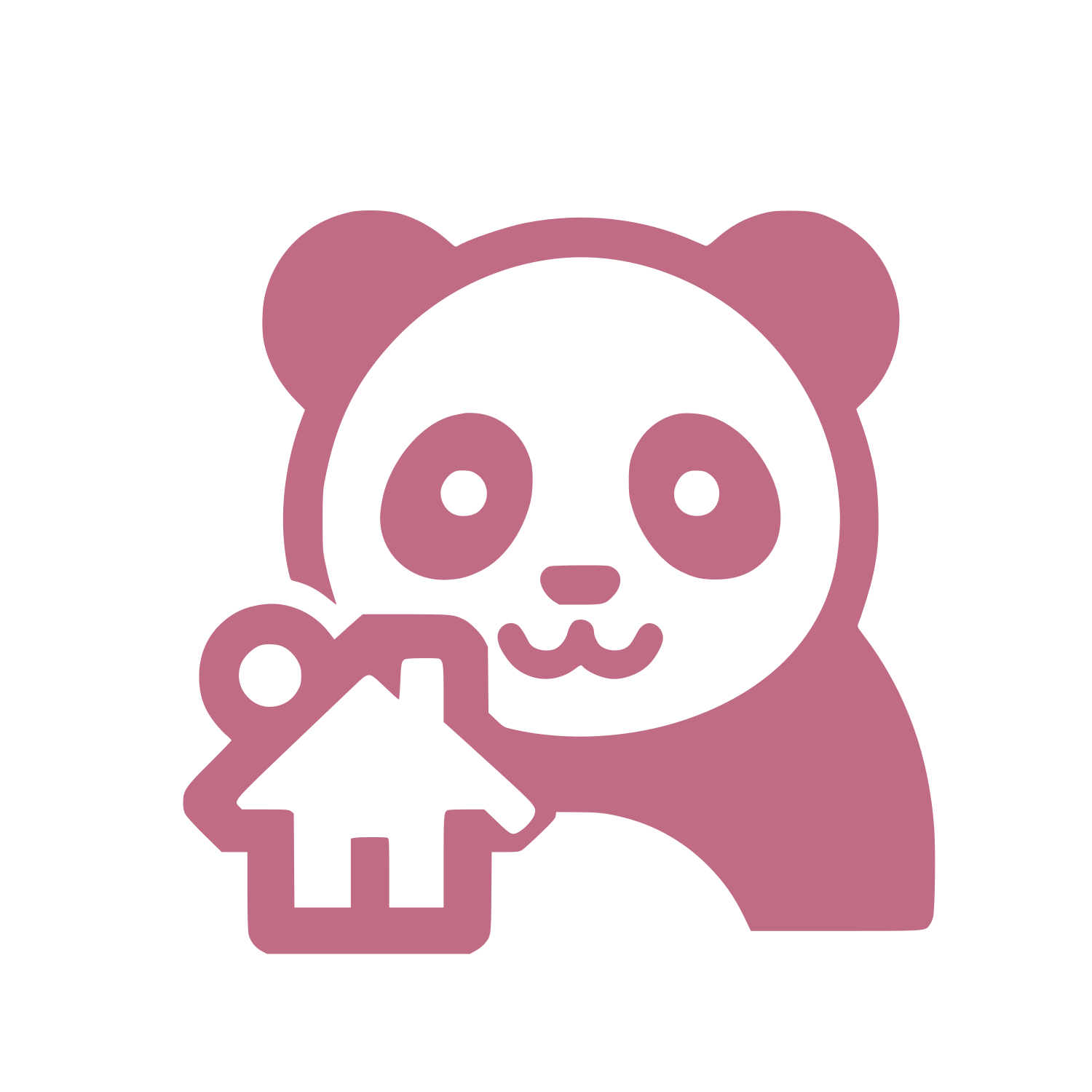 Panda House Logo #C06C84