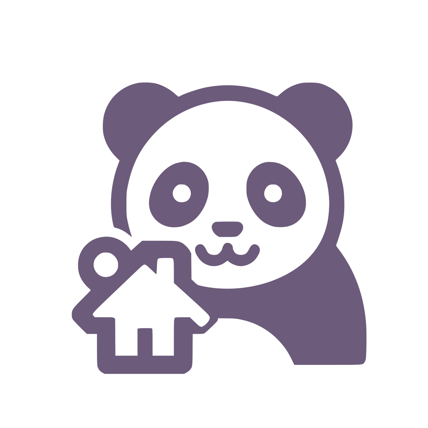 Panda House Logo #6C5B7B