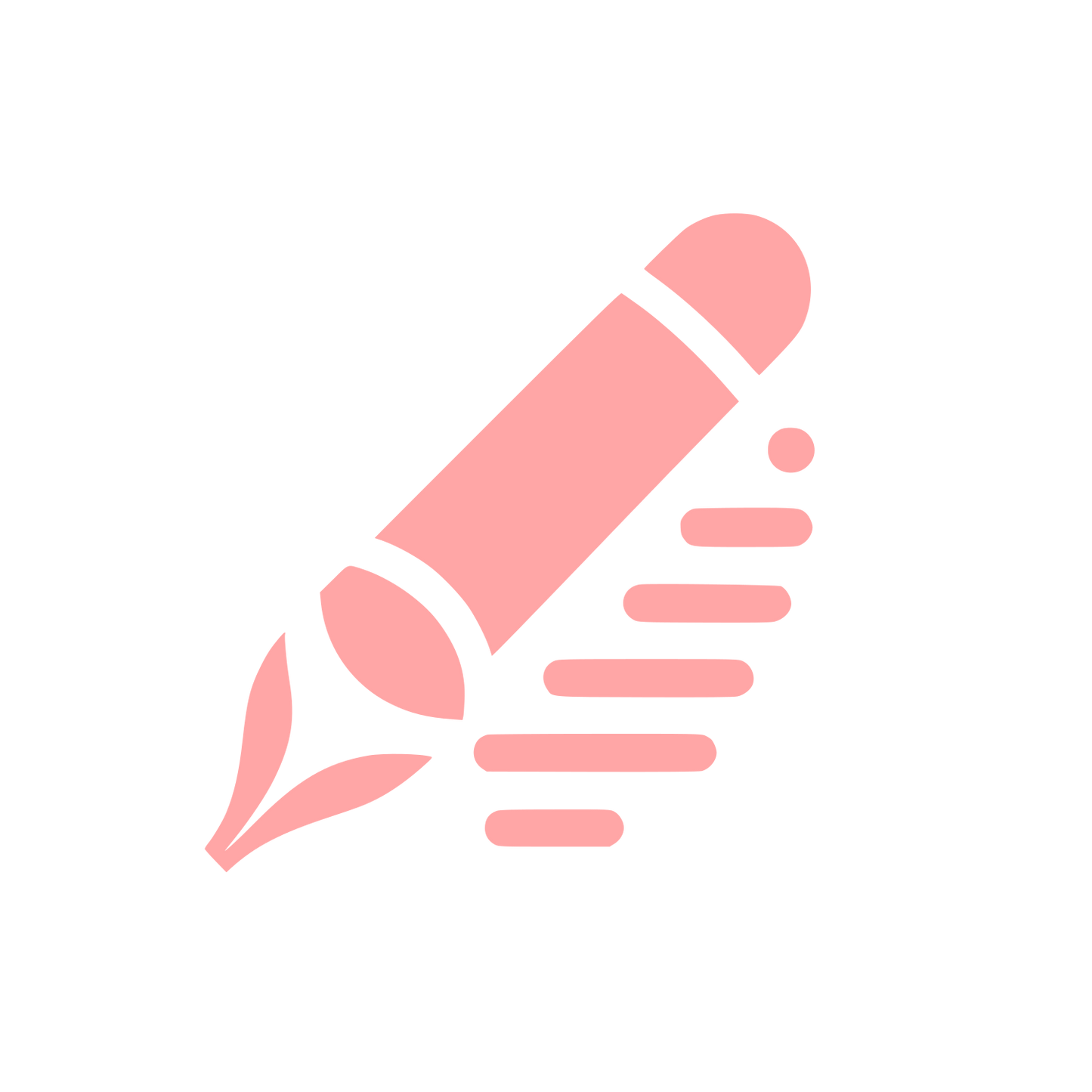 Pencil Writing Logo #ffa6a6