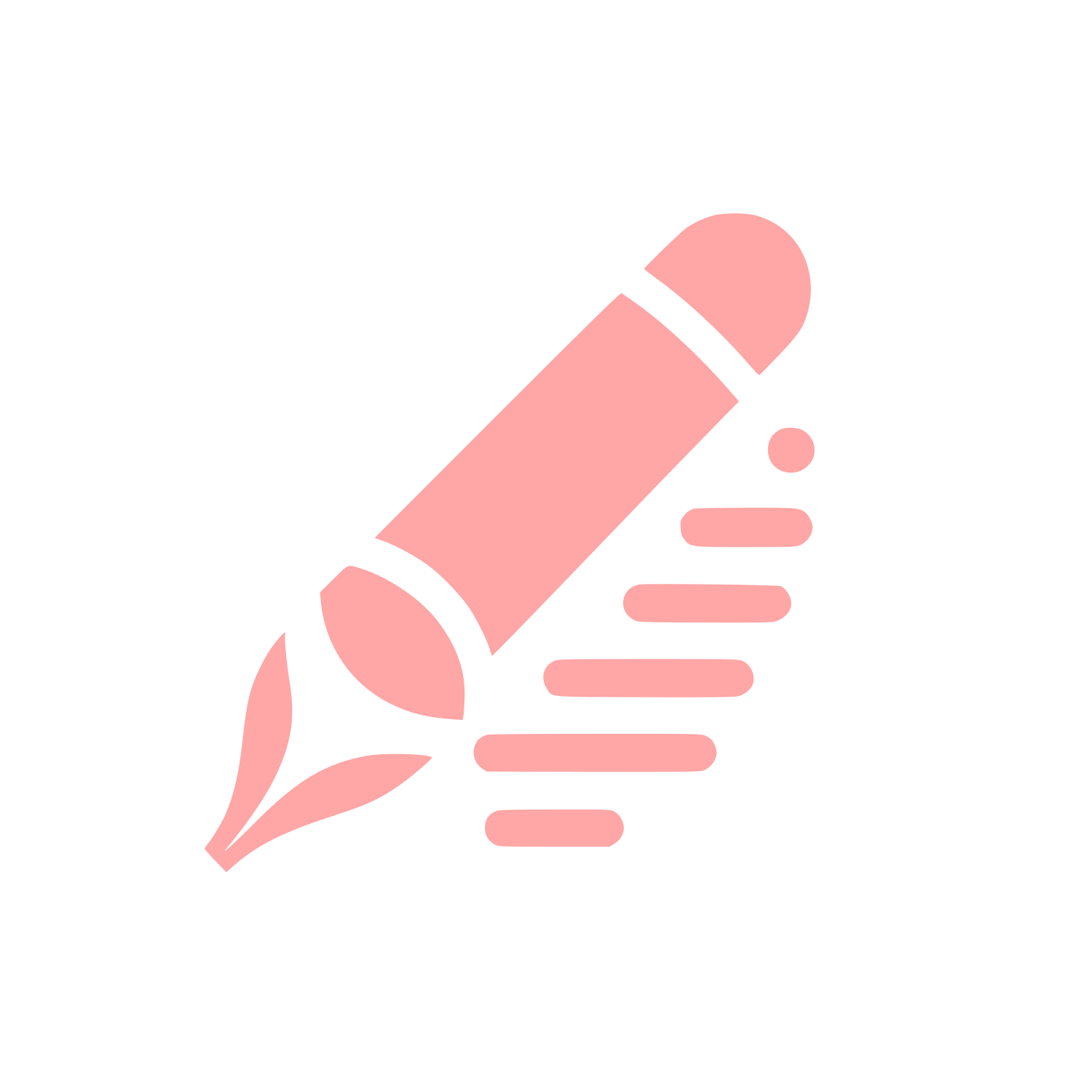 Pencil Writing Logo #ffa6a6