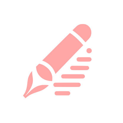 Pencil Writing Logo #ffa6a6