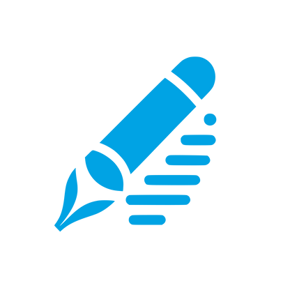Pencil Writing Logo #00a3e4