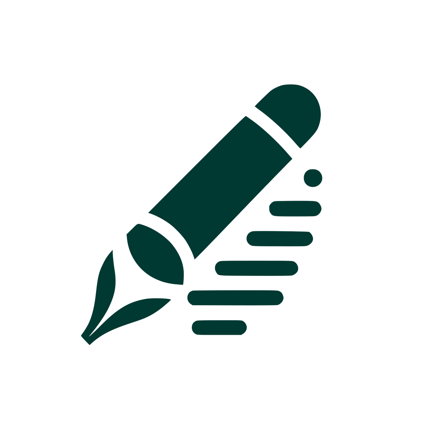 Pencil Writing Logo #003932