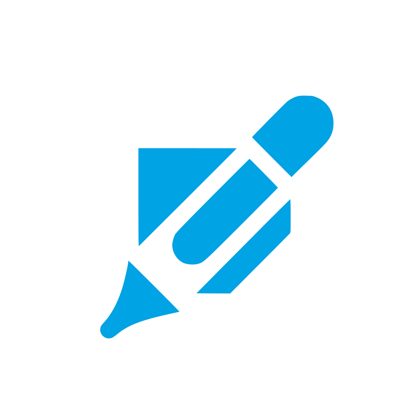Edit Pencil Logo #00a3e4