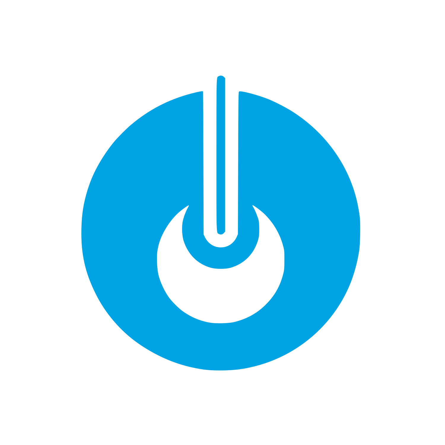 Power Button Logo #00a3e4