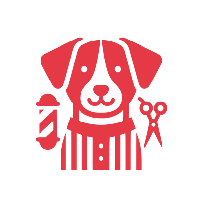 Dog Grooming Scissors Logo #E63946