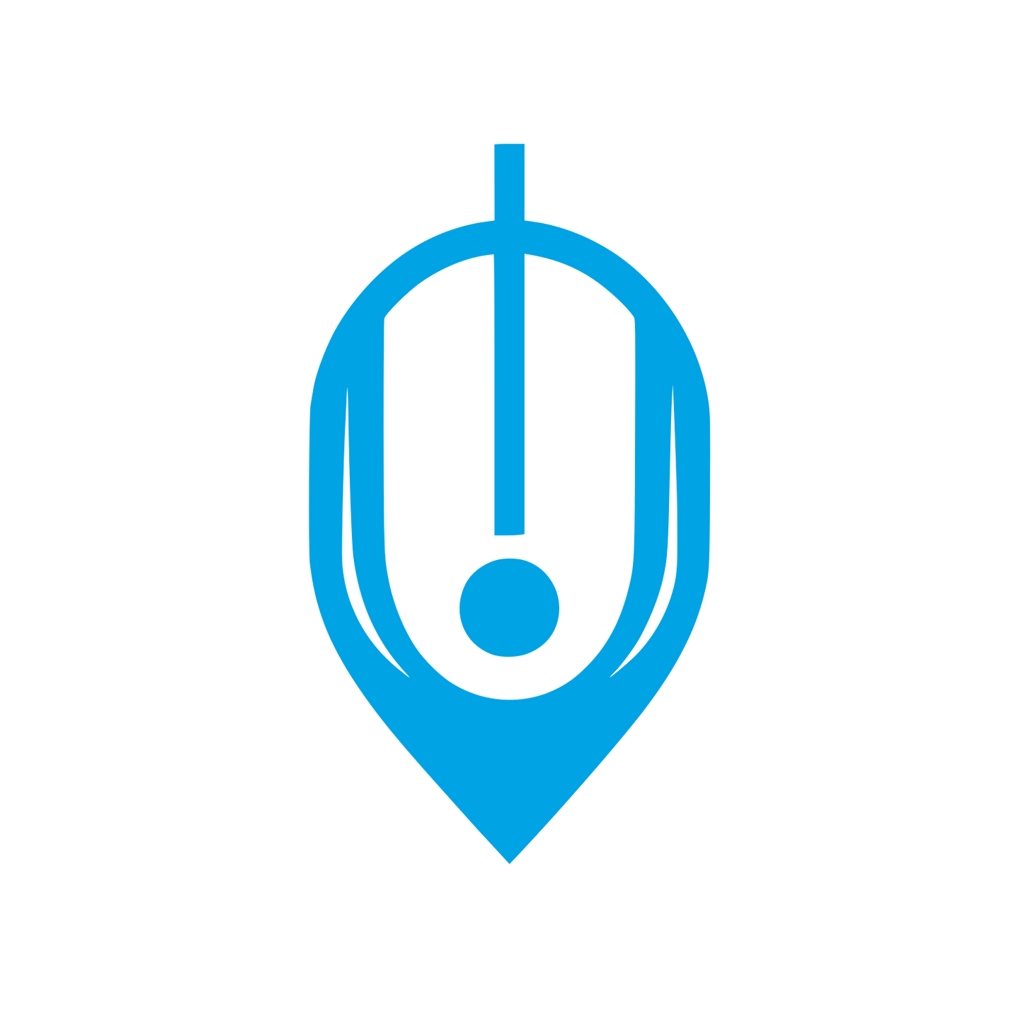 Mouse Pointer Logo #00a3e4