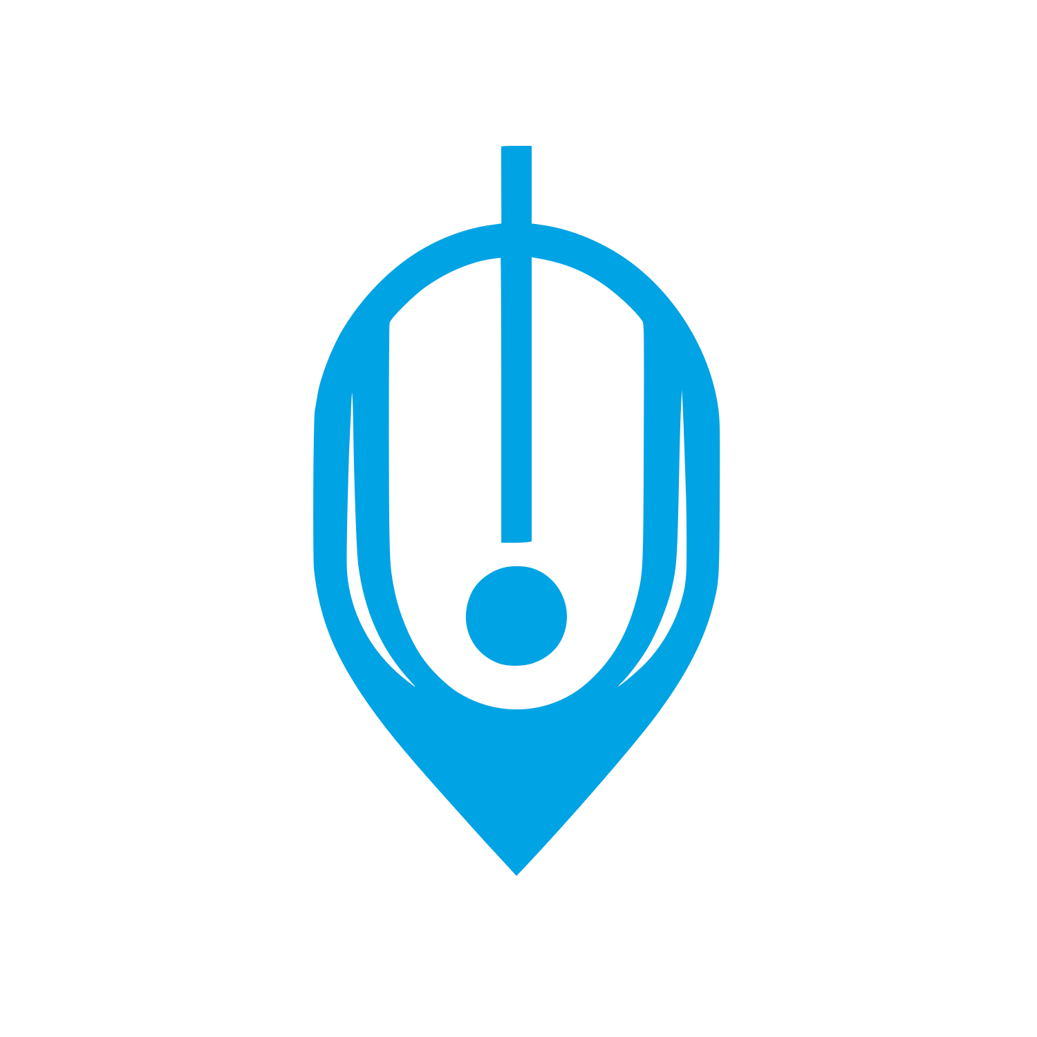 Mouse Pointer Logo #00a3e4