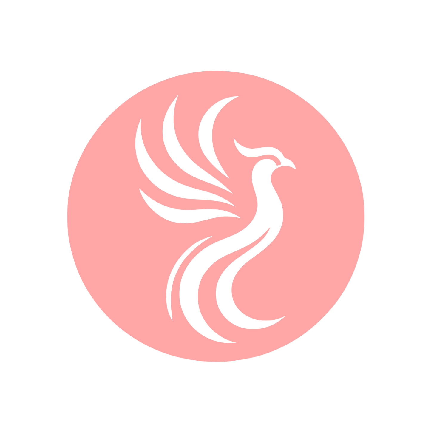 Phoenix Silhouette Logo #ffa6a6