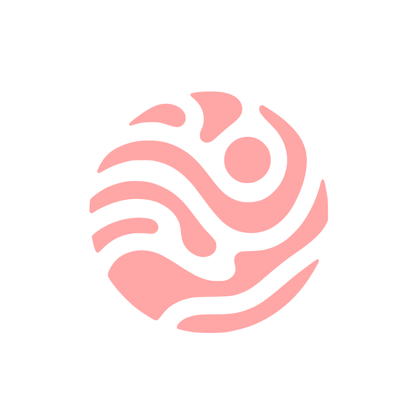 Hand Holding Care Badge Icon #ffa6a6