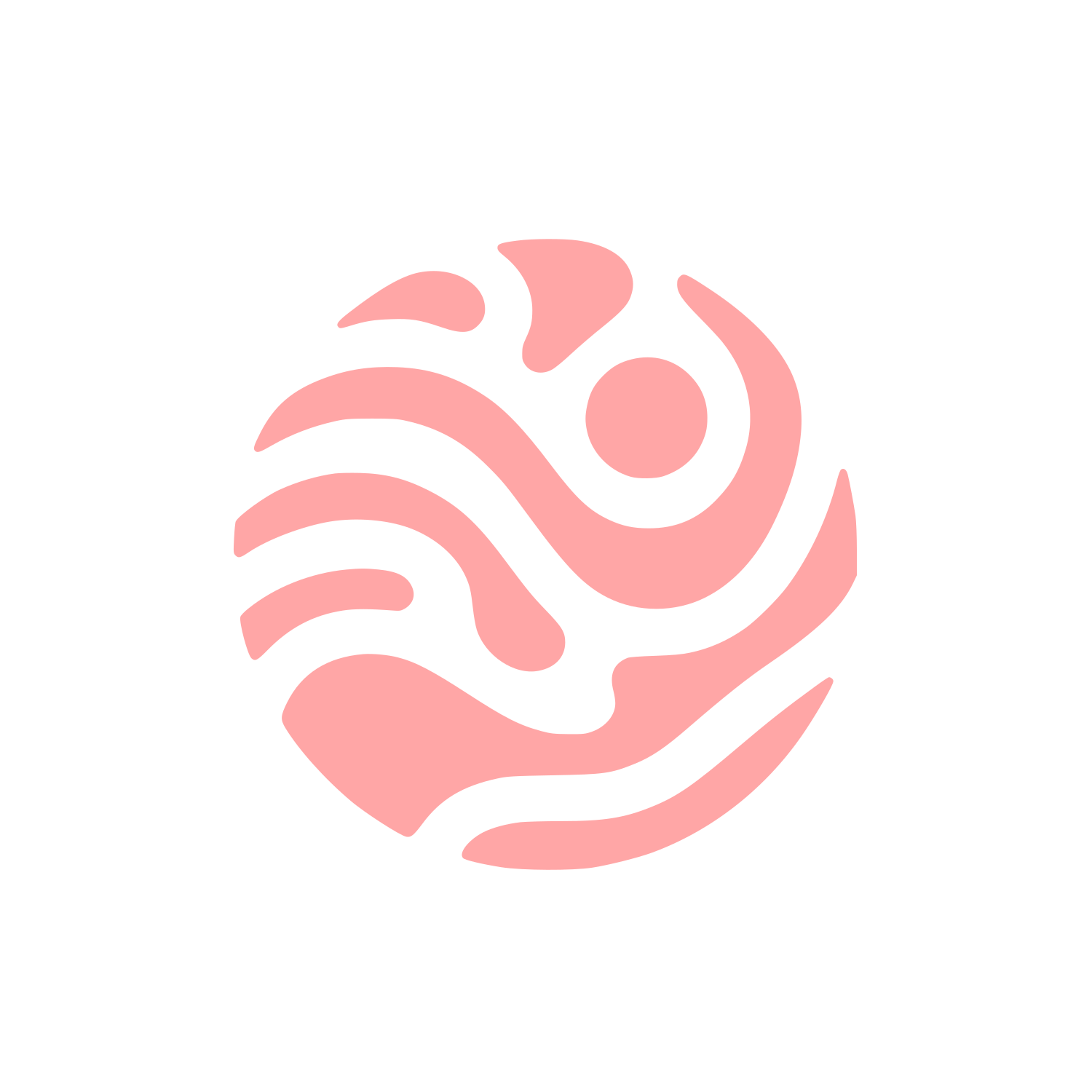Hand Holding Care Badge Icon #ffa6a6