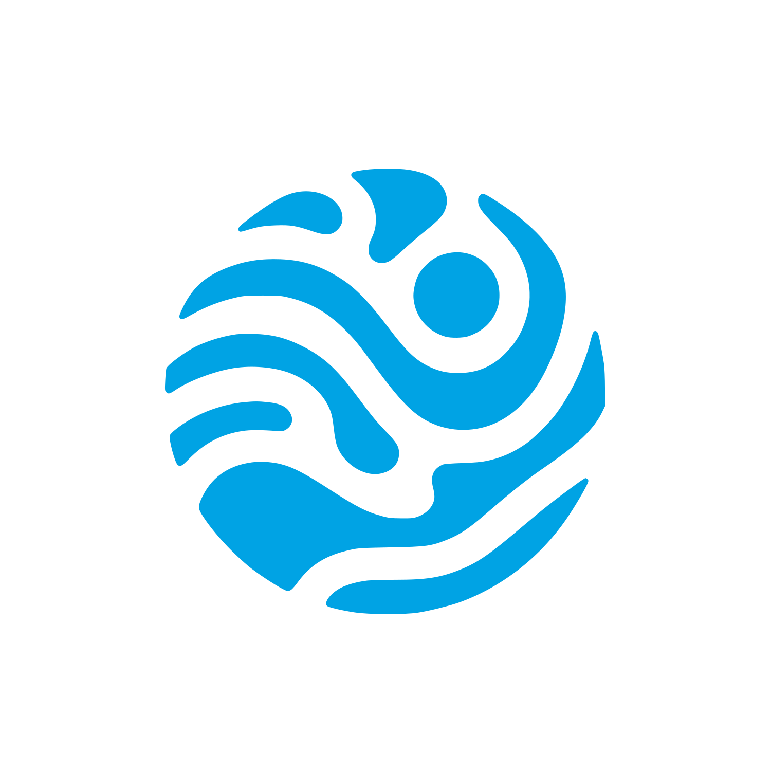 Hand Holding Care Badge Icon #00a3e4