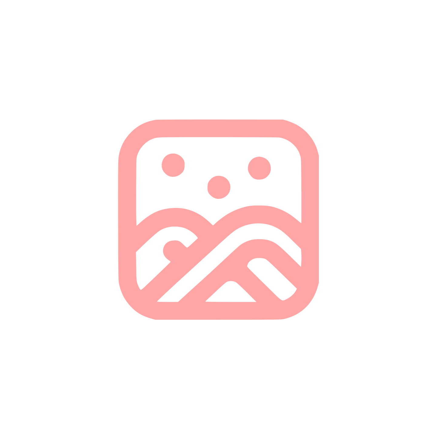 Abstract Mountain Icon #ffa6a6