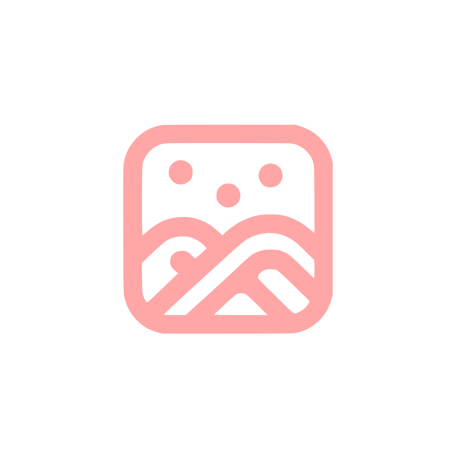 Abstract Mountain Icon #ffa6a6
