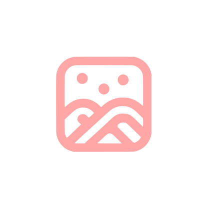 Abstract Mountain Icon #ffa6a6