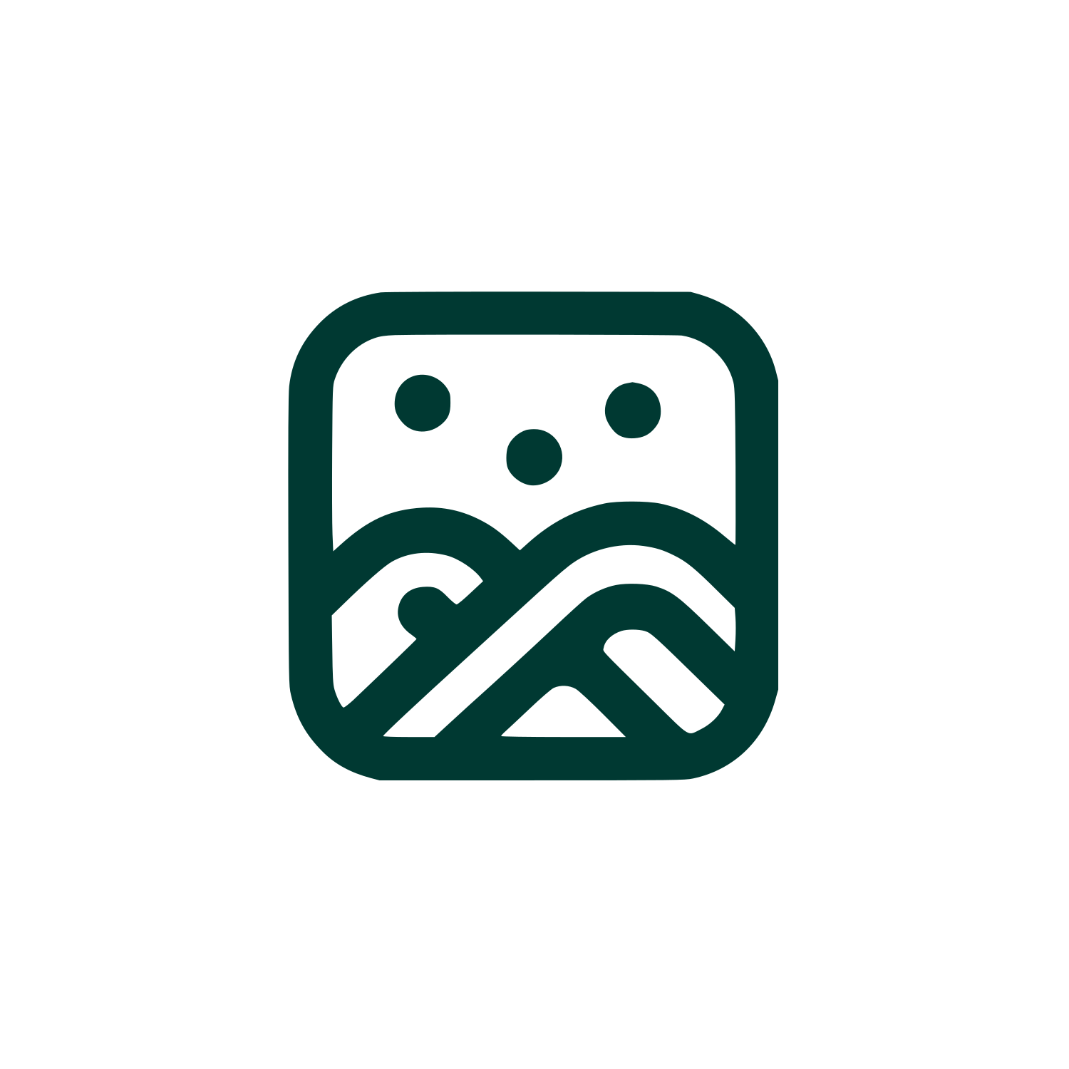 Abstract Mountain Icon #003932