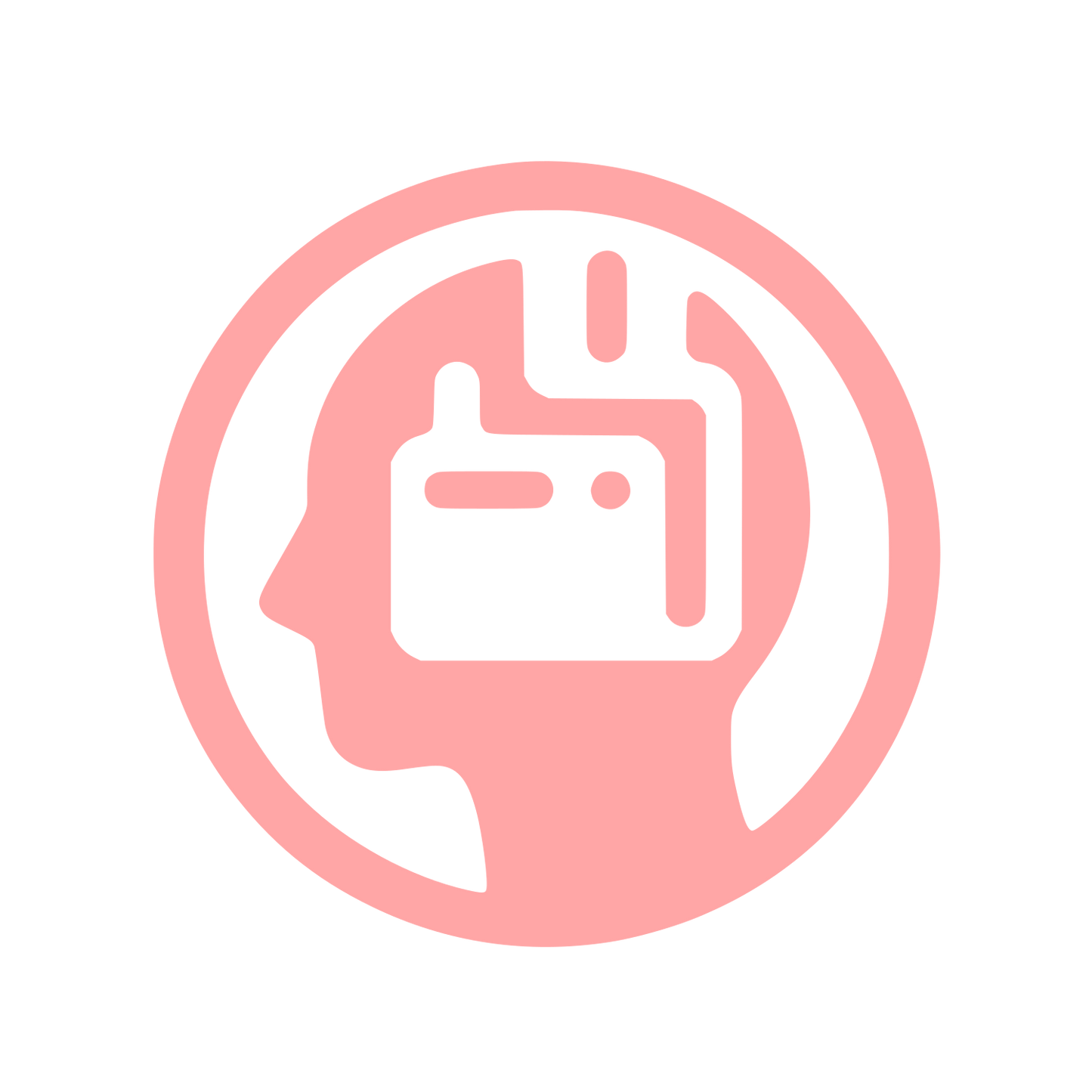 Tech Head Logo #ffa6a6