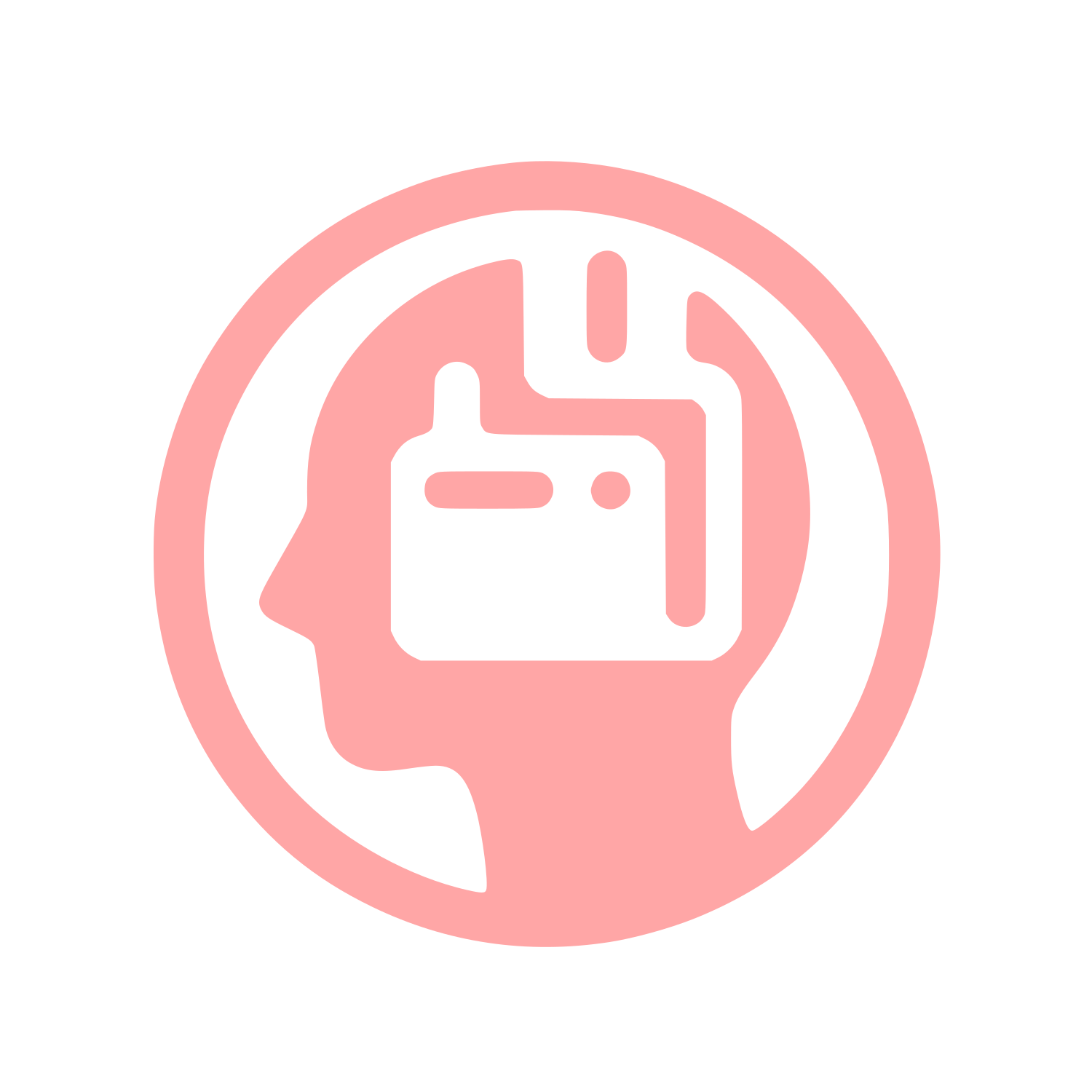 Tech Head Logo #ffa6a6