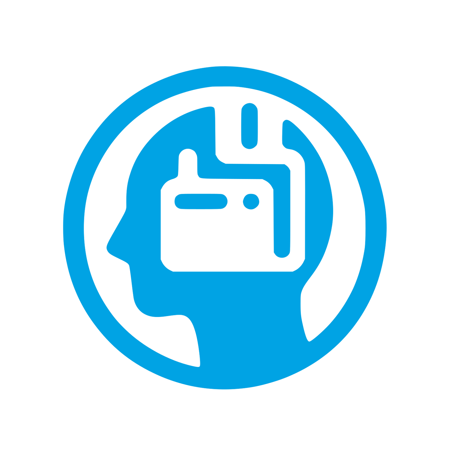 Tech Head Logo #00a3e4