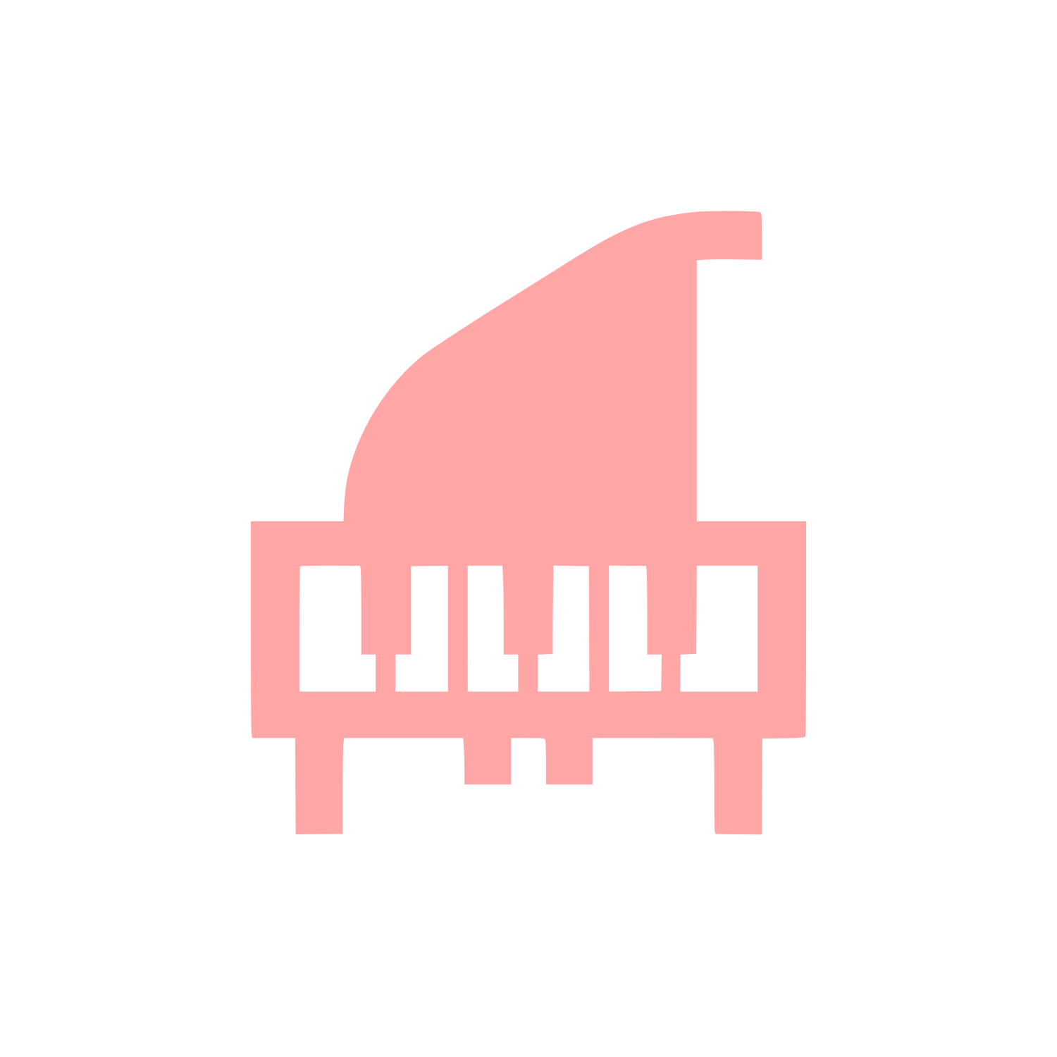 Piano Keyboard Logo #ffa6a6