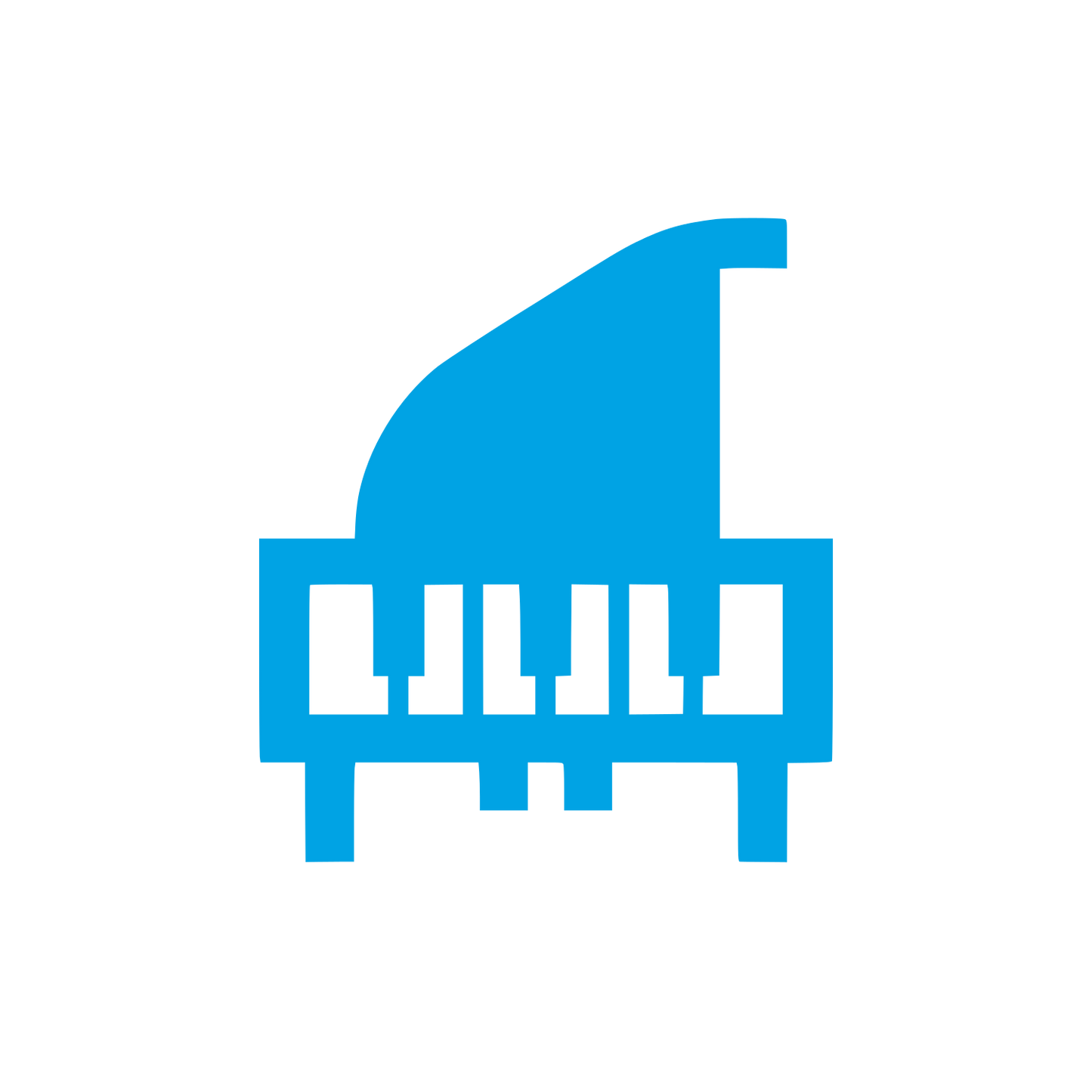 Piano Keyboard Logo #00a3e4