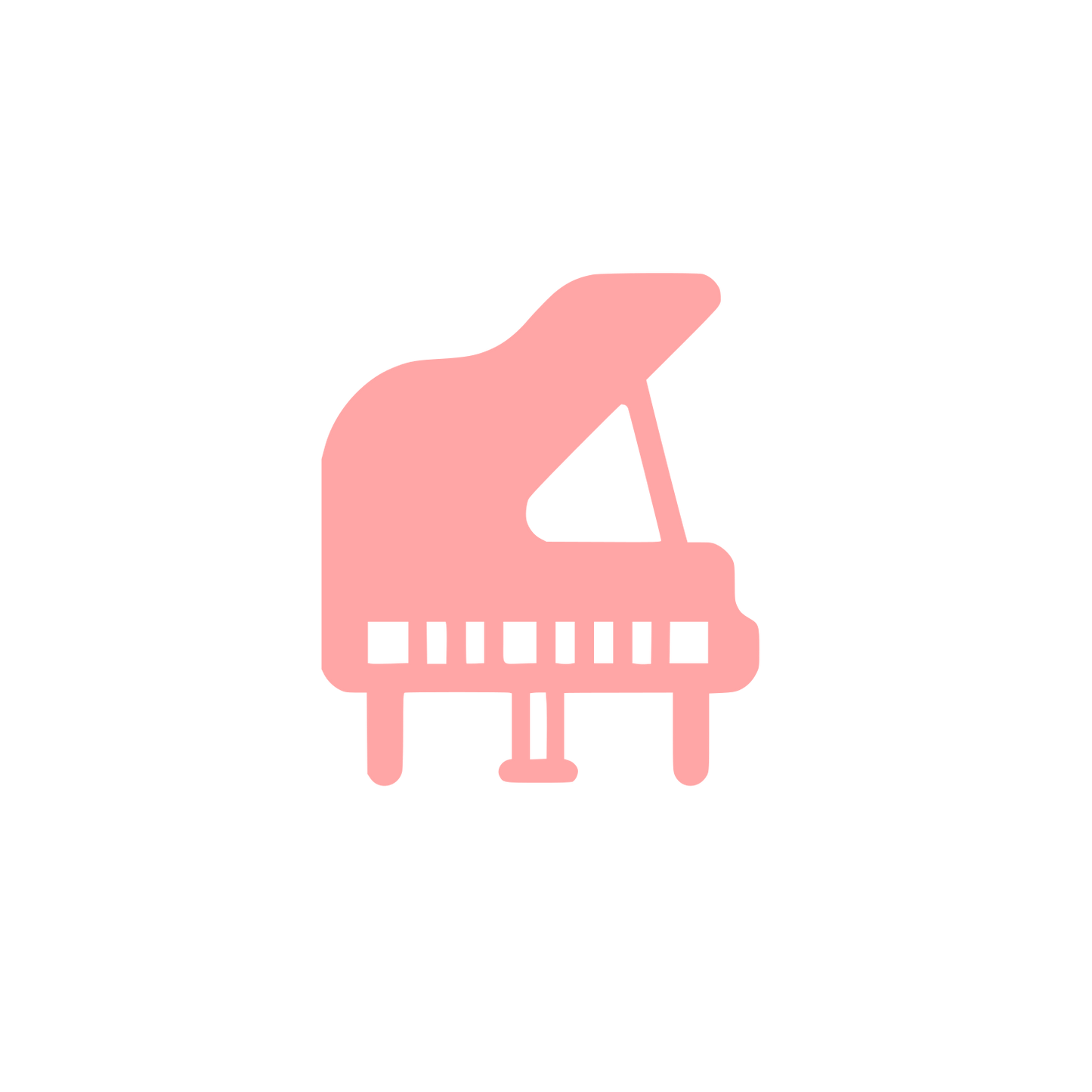 Piano Logo Design #ffa6a6