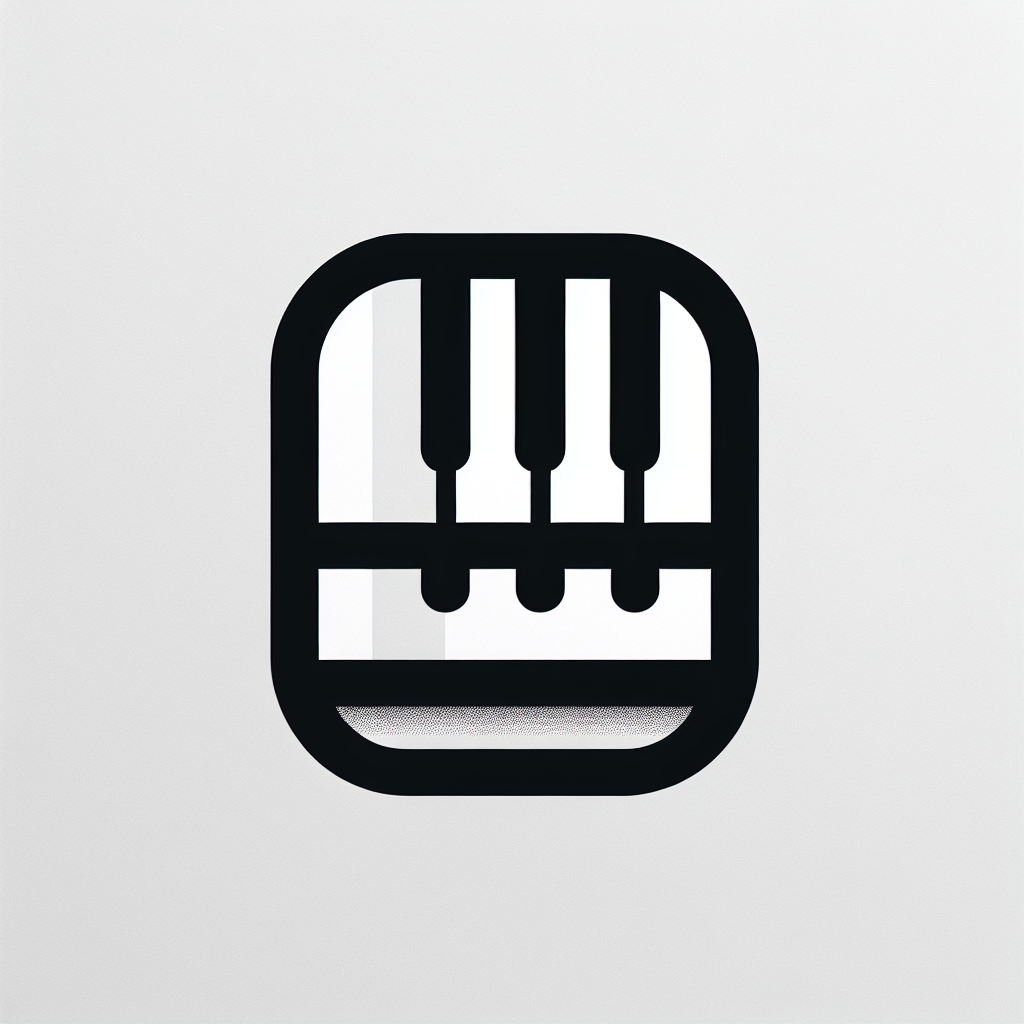 Black and White Keyboard Logo