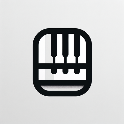 Black and White Keyboard Logo