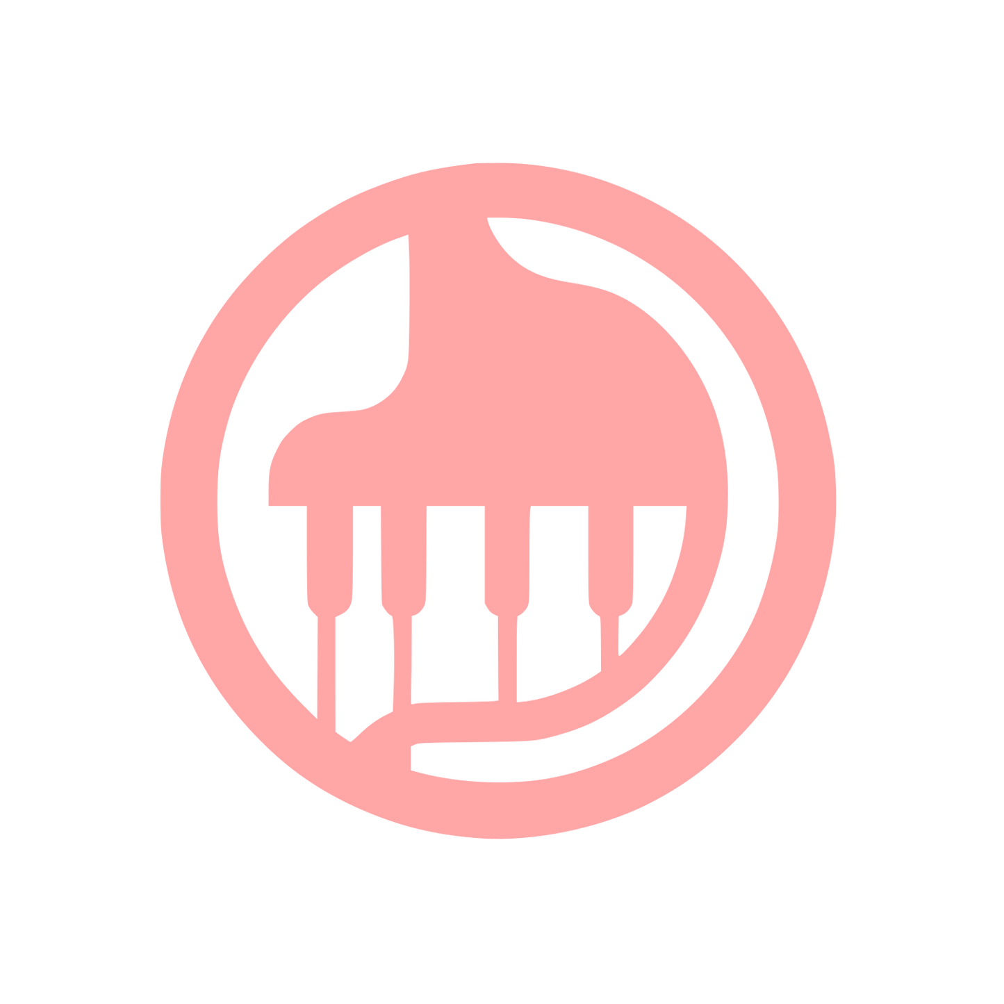 Piano Keys Logo #ffa6a6