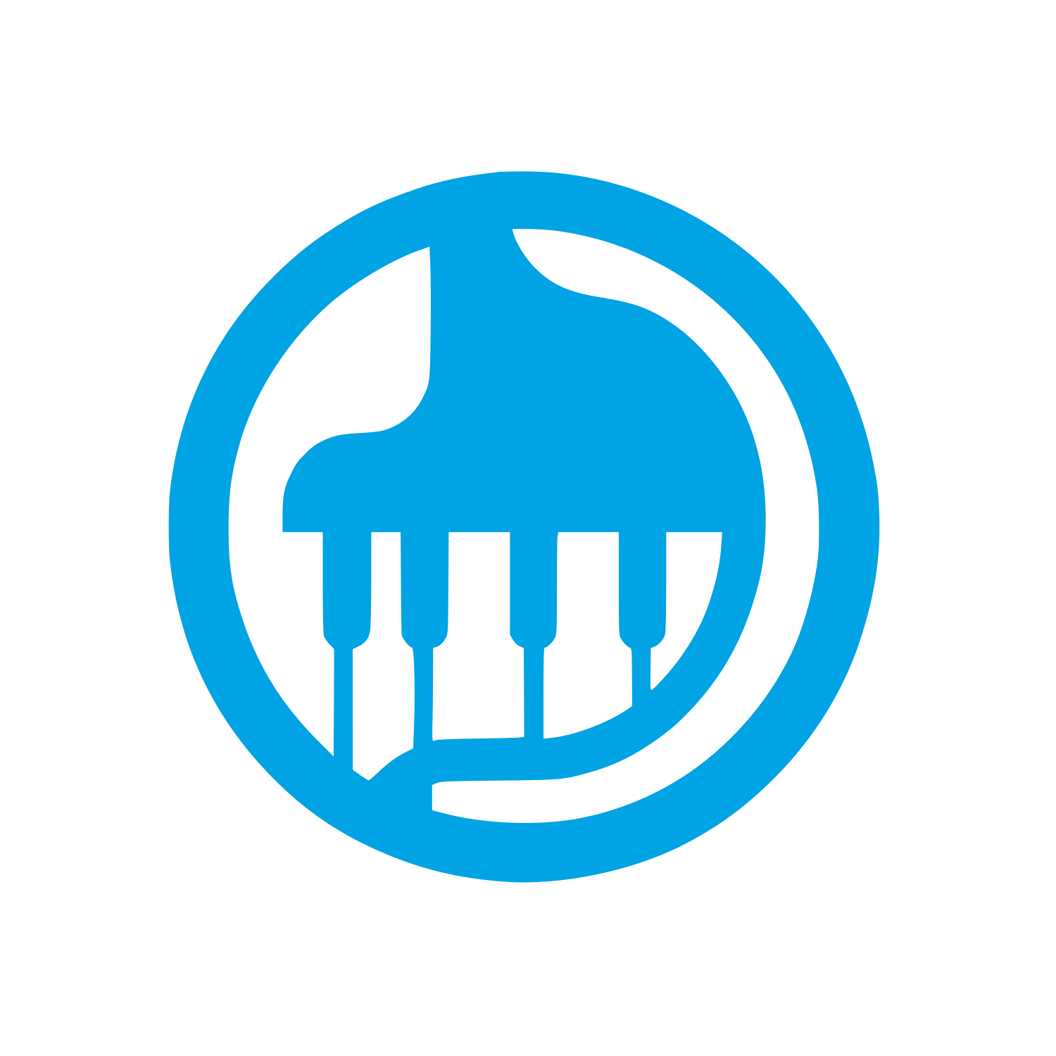 Piano Keys Logo #00a3e4