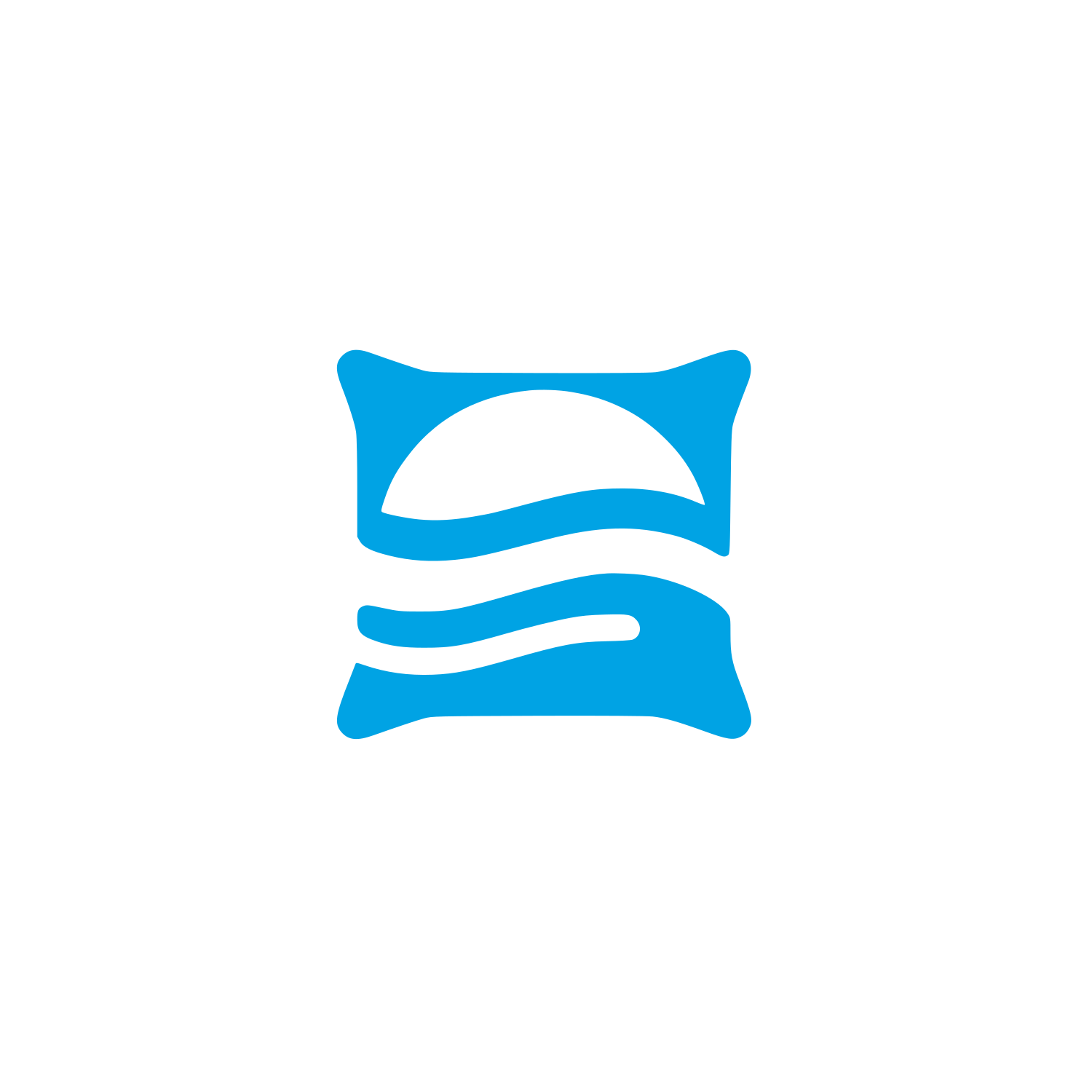 Abstract Pillow Logo #00a3e4