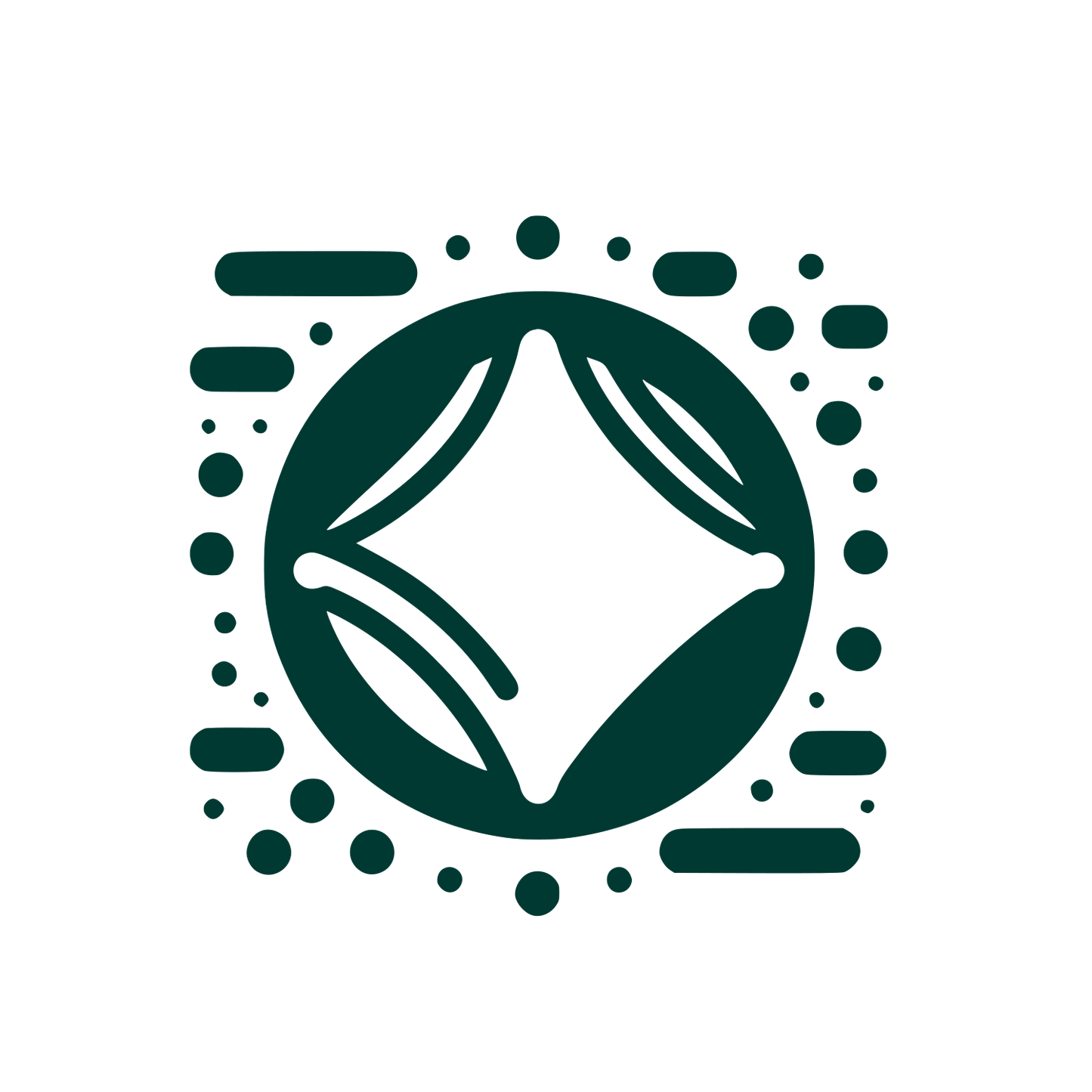 Pillow Shape Logo #003932