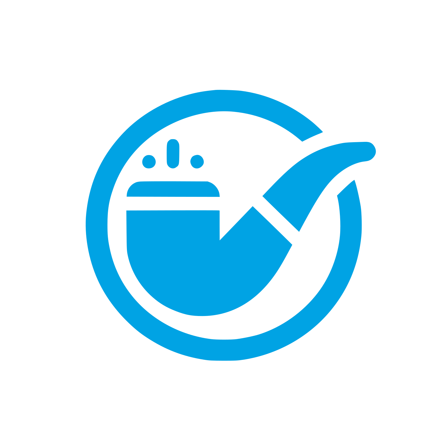 Smoking Pipe Logo #00a3e4