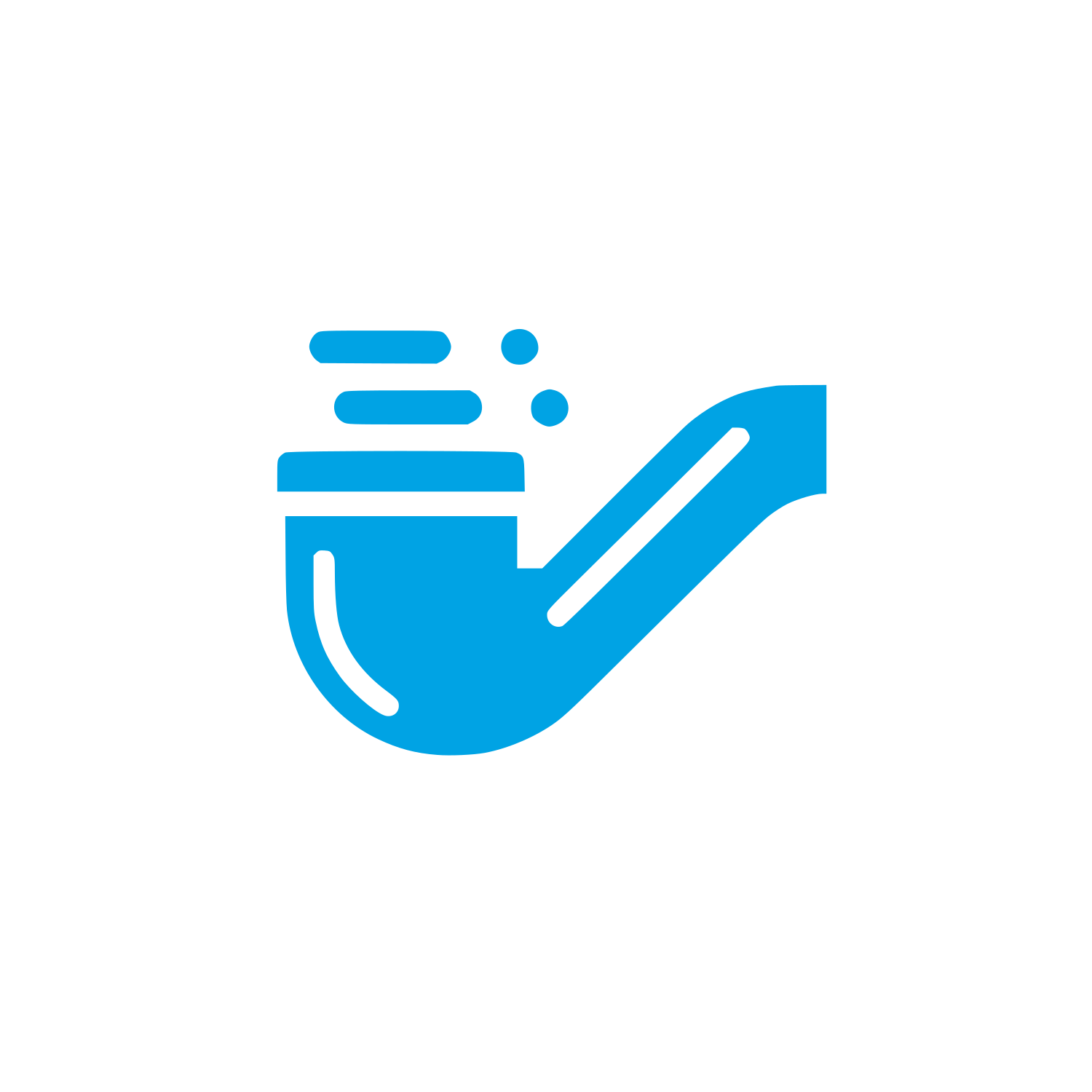 Smoking Pipe Logo #00a3e4