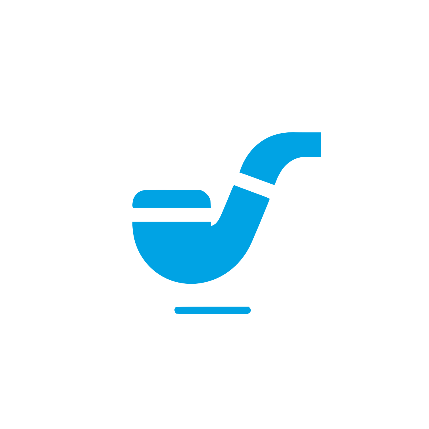 Smoking Pipe Logo #00a3e4