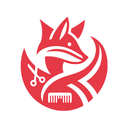 Fox Face Scissors Logo #E63946