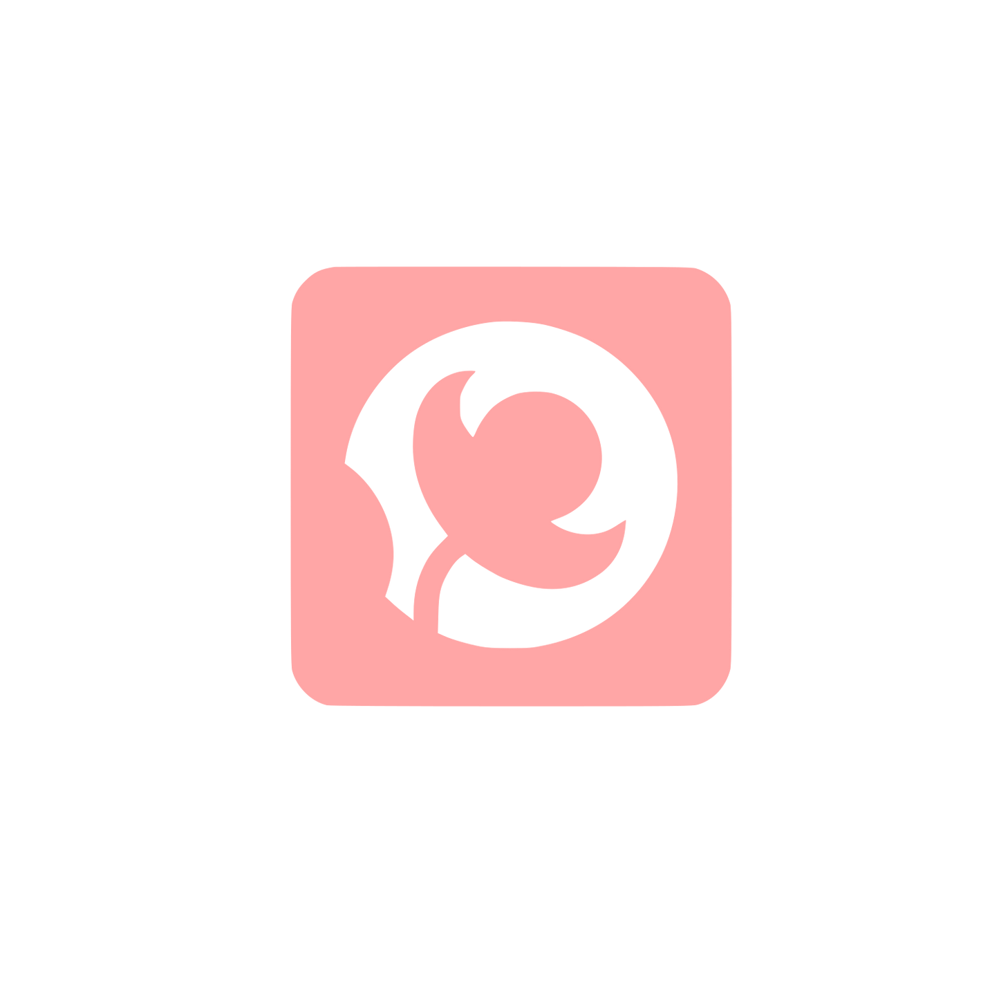 Poppy Flower Monoline Logo #ffa6a6