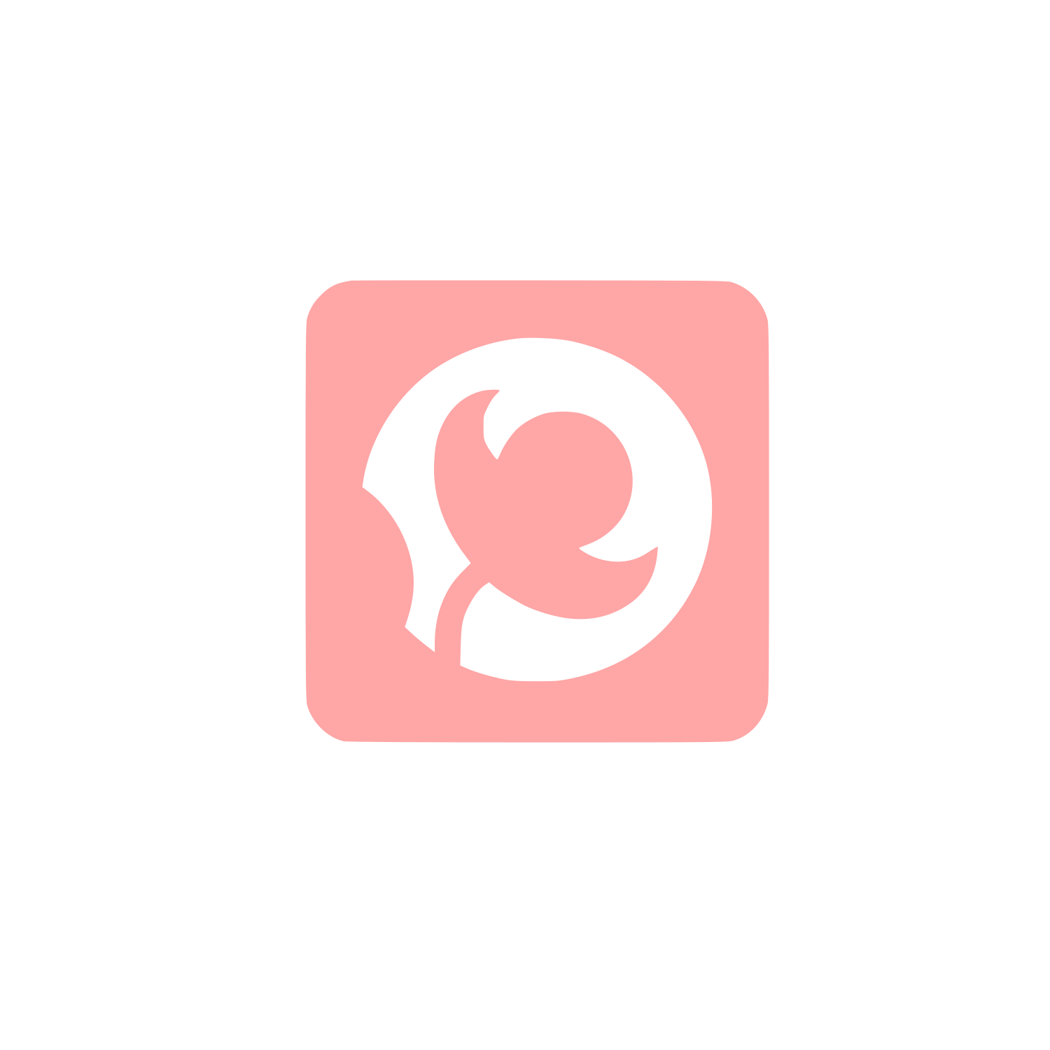 Poppy Flower Monoline Logo #ffa6a6