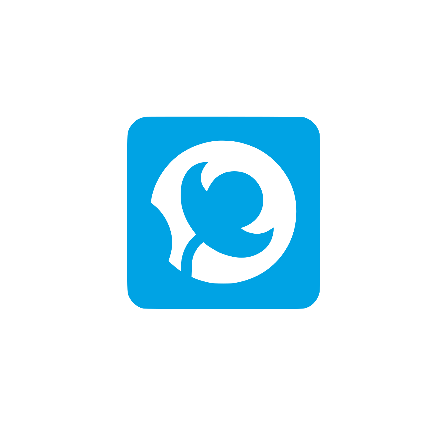 Poppy Flower Monoline Logo #00a3e4