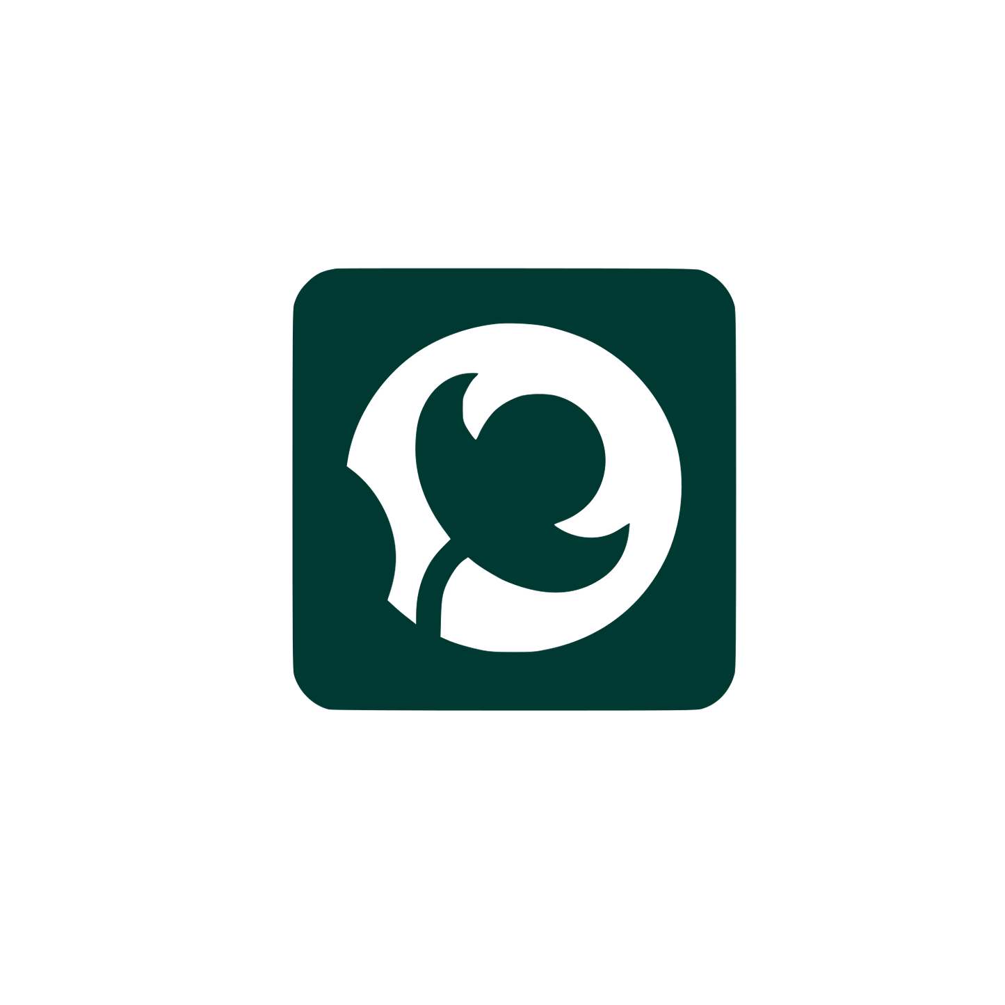 Poppy Flower Monoline Logo #003932