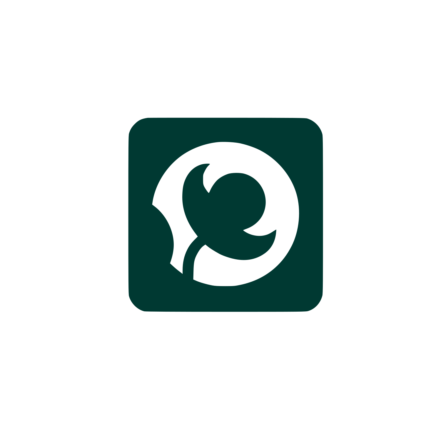Poppy Flower Monoline Logo #003932