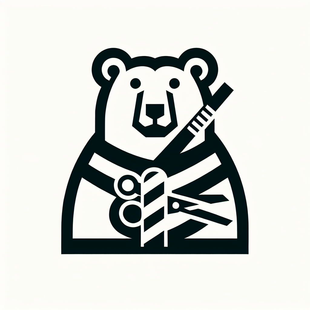 Bear with Scissors Logo