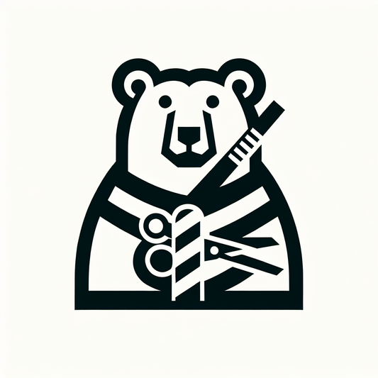 Bear with Scissors Logo