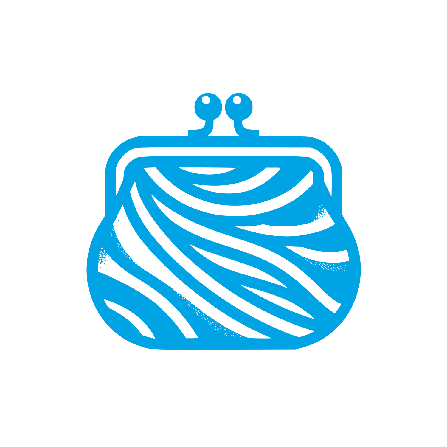 Abstract Purse Logo #00a3e4