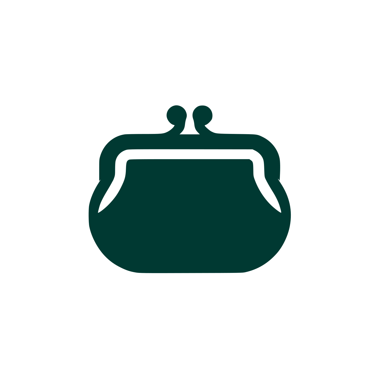 Wallet Silhouette Logo #003932