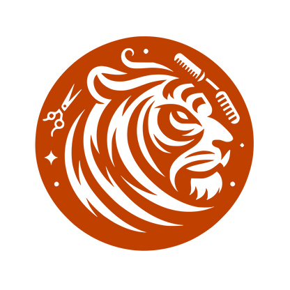 Lion Barber Scissors Logo #C04000