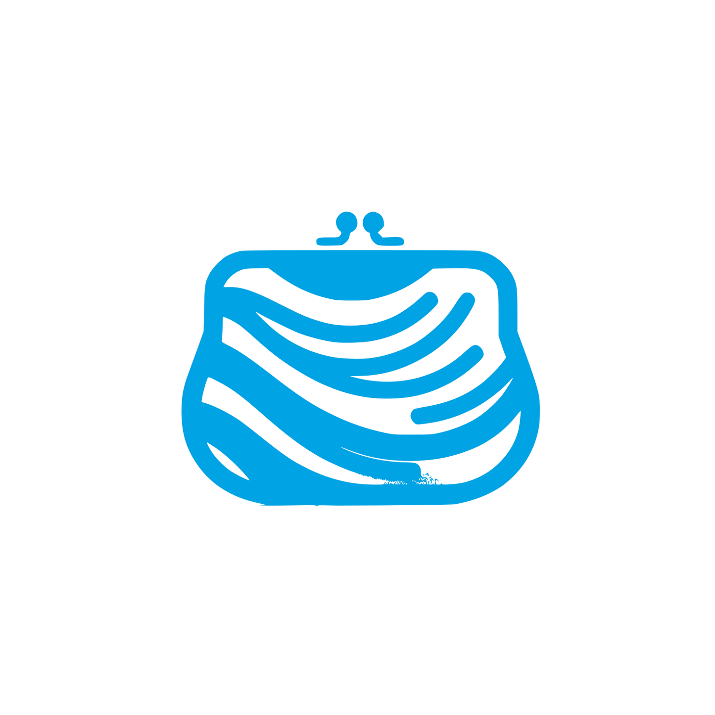 Abstract Purse Logo #00a3e4
