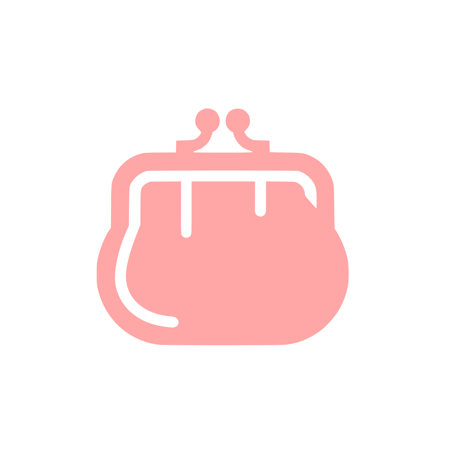 Purse Silhouette Logo #ffa6a6