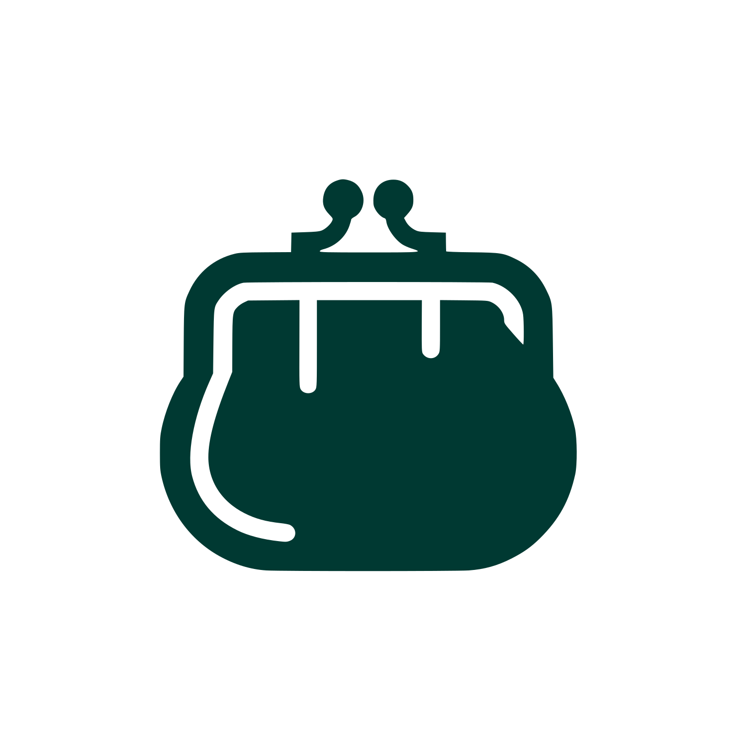 Purse Silhouette Logo #003932