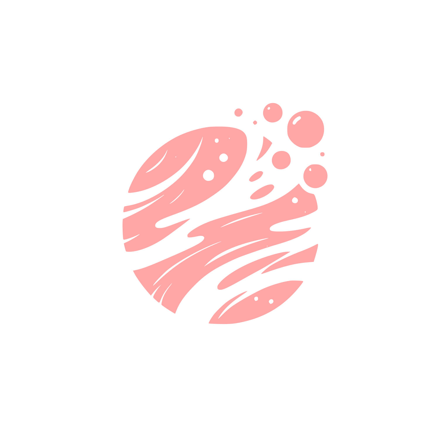 Abstract Fish Logo #ffa6a6